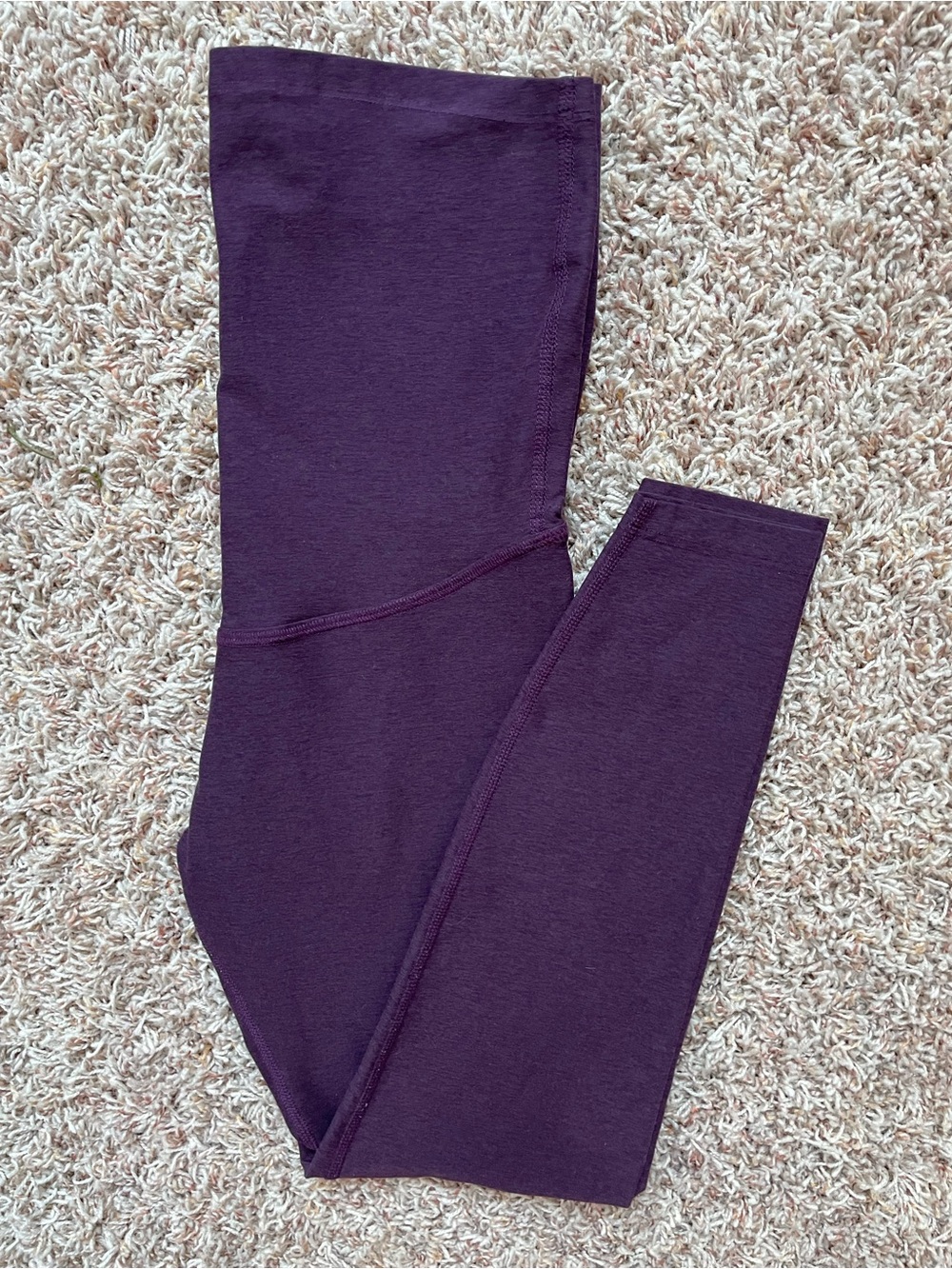 Beyond the Bump Yoga Plum Purple Leggings Soft Stretch Women Size M Comfort Gym